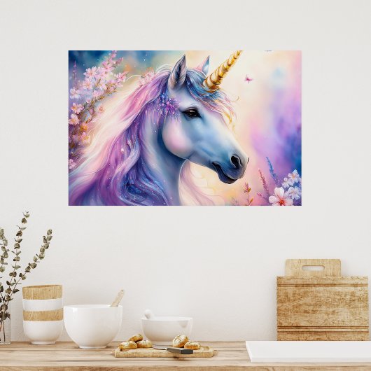 Fantasy Unicorn Poster (Küche)