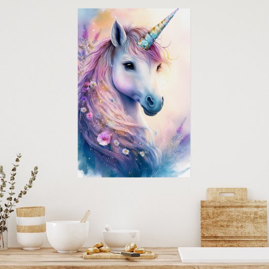 Fantasy Unicorn Poster (Küche)