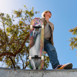 Fantasy Unicorn Rainbow Colors Unicorn Skateboard