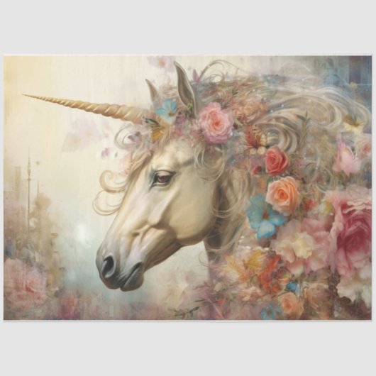 Fantasy Unicorn Seidenpapier (Vorderseite)