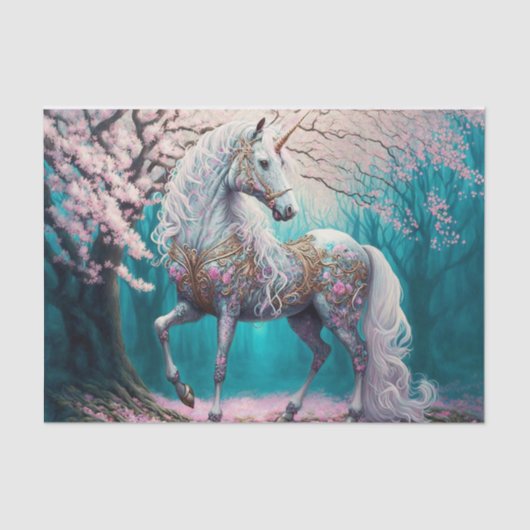 Fantasy Unicorn Seidenpapier (Vorderseite)