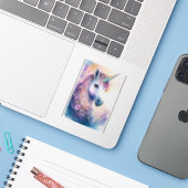 Fantasy Unicorn Sticker (Laptop mit iPhone)