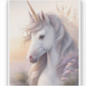 Fantasy Unicorn Transparenter Sticker (Vorderseite)