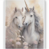 Fantasy Unicorn Transparenter Sticker (Vorderseite)