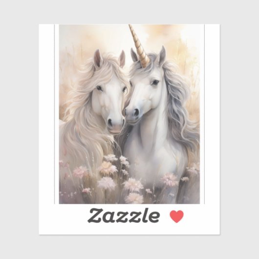 Fantasy Unicorn Transparenter Sticker (Blatt)