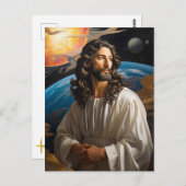 *~* Fantasy Universe mit Planet Earth AP50 Postkarte (Vorne/Hinten)