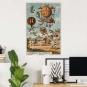 Fantasy Utopie Luftfahrt Poster (Heimbüro)