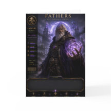 Fantasy-Vatertag-Zauberer-Grußkarte