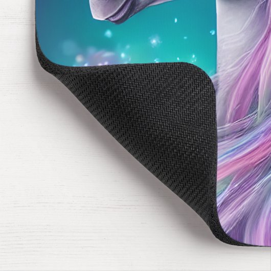 Fantasy vereint mit blauem und rosa Haar Mousepad (Ecke)