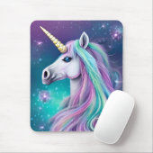 Fantasy vereint mit blauem und rosa Haar Mousepad (Mit Mouse)