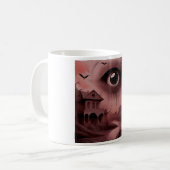 Fantasy: Verfallenes Haus mit riesigem Augapfel  Kaffeetasse (Vorderseite Links)