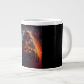 Fantasy-Version eines Clown-Gesicht-Tigermottenfal Jumbo-Tasse (Vorderseite Rechts)
