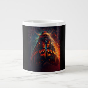 Fantasy-Version eines Clown-Gesicht-Tigermottenfal Jumbo-Tasse