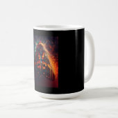 Fantasy-Version eines Clown-Gesicht-Tigermottenfal Kaffeetasse (VorderseiteRechts)