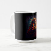 Fantasy-Version eines Clown-Gesicht-Tigermottenfal Kaffeetasse (Vorderseite Links)