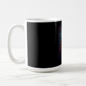 Fantasy-Version eines Clown-Gesicht-Tigermottenfal Kaffeetasse (Links)