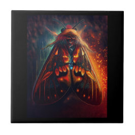 Fantasy Version Of A Clown Face Tiger Moth Fliese