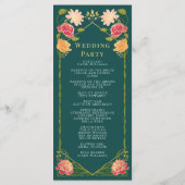 Fantasy-Verzauberter-Blumen-Garten-Hochzeit Programm (Rückseite)