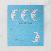 Fantasy Verziert Crescent Moon farbenfrohe weiße S Platzkarte (Außenseite Aufgefaltet)