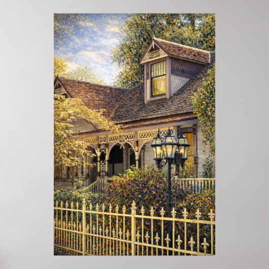 Fantasy-Victorian-Lebkuchenhaus I Poster (Vorne)