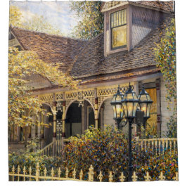 Fantasy-Victorian-Lebkuchenhäuschen-Duschvorhang Duschvorhang