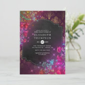 Fantasy Vintages florales Brautparty Einladung (Stehend Vorderseite)