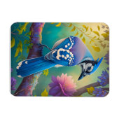 Fantasy-Vögel Blauhäher Magnet (Horizontal)