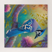 Fantasy-Vögel Blauhäher Puzzle (Horizontal)