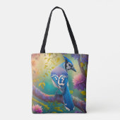 Fantasy-Vögel Blauhäher Tasche (Rückseite)
