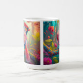Fantasy-Vögel männlicher Kardinal Kaffeetasse (Mittel)