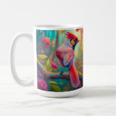 Fantasy-Vögel männlicher Kardinal Kaffeetasse (Links)