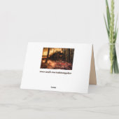 Fantasy-Wald-Grußkarte Feiertagskarte (Rückseite)