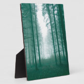 Fantasy-Wald mit Nebel in Grün Fotoplatte (Seite)