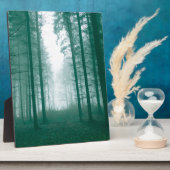 Fantasy-Wald mit Nebel in Grün Fotoplatte (Seite)
