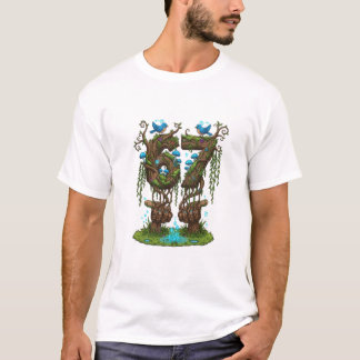 Fantasy-Wald-Natur Siebenundsechzig Magischer Drui T-Shirt