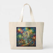 Fantasy-Wald-Tasche Jumbo Stoffbeutel (Rückseite)