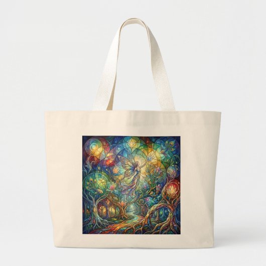Fantasy-Wald-Tasche Jumbo Stoffbeutel (Vorne)