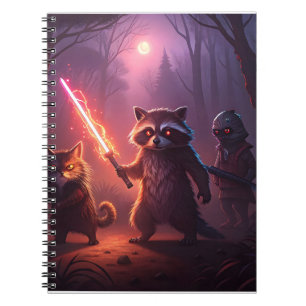 Fantasy-Wald-Tier-Abenteuer-Kunst Notizblock