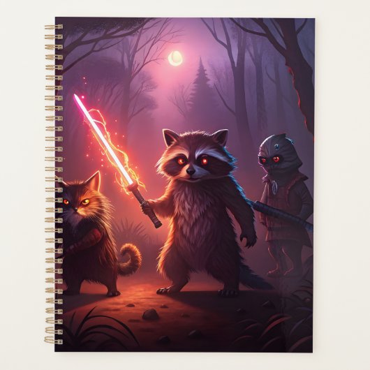 Fantasy-Wald-Tier-Abenteuer-Kunst Planer (Vorderseite)
