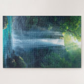 Fantasy-Wald-Wasserfall-Puzzle Puzzle (Horizontal)