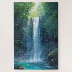 Fantasy-Wald-Wasserfall-Puzzle Puzzle