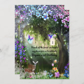 Fantasy-Waldtiere verzaubern Party Einladung (Vorne/Hinten)