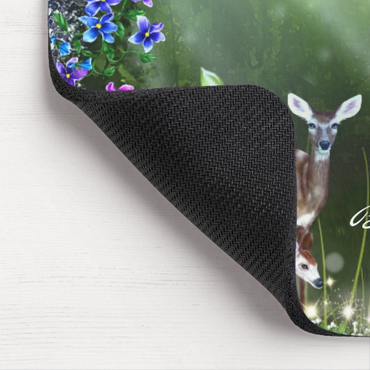 Fantasy-Waldtiere verzaubert Mousepad (Ecke)