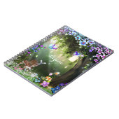 Fantasy-Waldtiere verzaubert Notizblock (Linke Seite)