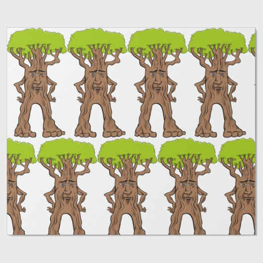 Fantasy Walking Tree Geschenkpapier (Flach)