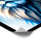 Fantasy Wall Art "Blue Lion with Crown" Poster (Ecke)