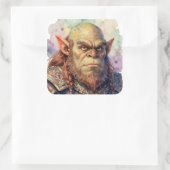 Fantasy Warrior: Dagar Quadratischer Aufkleber (Tasche)