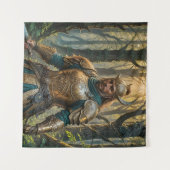 Fantasy Warrior in Golden Armor Wandteppich (Vorderseite (Horizontal))