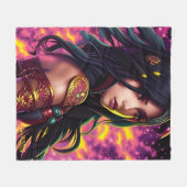 Fantasy Warrior Princess Fleecedecke (Vorderseite (Horizontal))