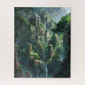 Fantasy-Wasserfall-Königreich Puzzle